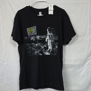 Brisco Brands Black MTV Graphic Tee Mens Large (M180)